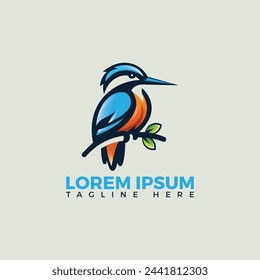 Browse through our exclusive kingfisher bird logo designs, showcasing the bird's colorful feathers and strong beak. Representing grace and resilience in every logo