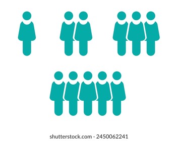 Browse user five type icon sets group vector