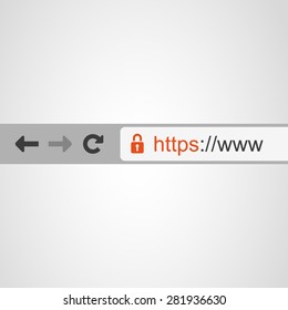 Browser Address Bar with Https Protocol