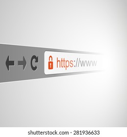 Browser Address Bar with Https Protocol