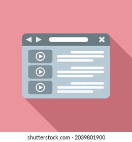 Browser address icon flat vector. Computer interface. Screen bar