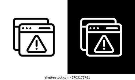 Alerta Del Navegador Con Diseño De Conjunto De Iconos