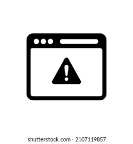 Browser Alert Mark Vector Icon Illustration Stock Vector (Royalty Free ...