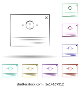 browser alert message icon. Element of multi color cloud technology icon for mobile concept and web apps. Detailed browser alert message icon can be used for web and mobile on white background