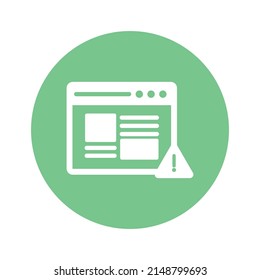 Browser Alert Vector icon which is suitable for commercial work and easily modify or edit it

