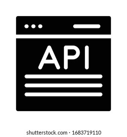 browser api vector glyph flat icon 