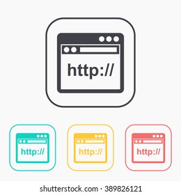 browser application window icon color set