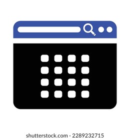 Browser Apps Icon, Vector Graphics 