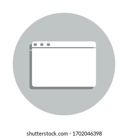 browser badge icon. Simple glyph, flat vector of web icons for ui and ux, website or mobile application