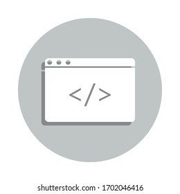 browser badge icon. Simple glyph, flat vector of web icons for ui and ux, website or mobile application