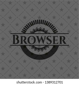 Browser black emblem. Vector Illustration. Detailed.