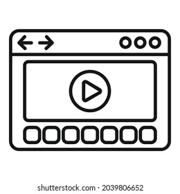 Browser blank icon outline vector. Computer window. Screem interface