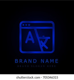 Browser blue chromium metallic logo