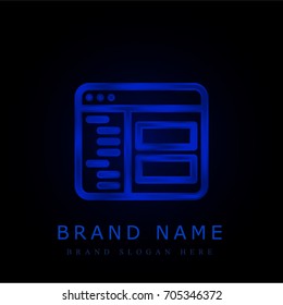 Browser blue chromium metallic logo