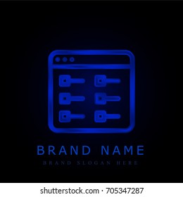 Browser blue chromium metallic logo