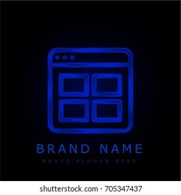 Browser blue chromium metallic logo