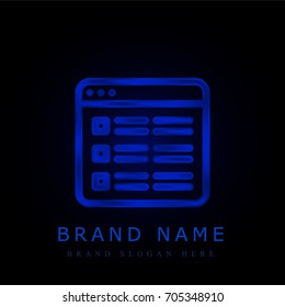 Browser blue chromium metallic logo