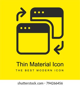 Browser bright yellow material minimal icon or logo design