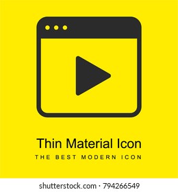 Browser bright yellow material minimal icon or logo design
