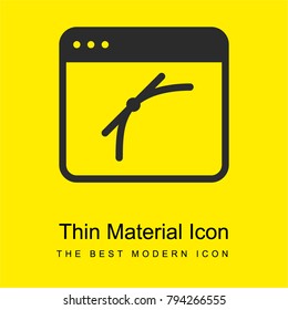 Browser bright yellow material minimal icon or logo design