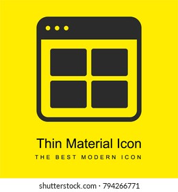 Browser bright yellow material minimal icon or logo design