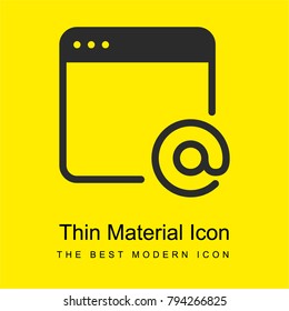 Browser bright yellow material minimal icon or logo design