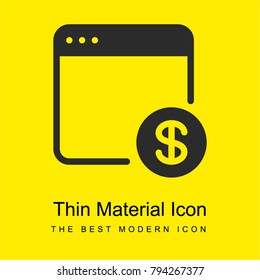 Browser bright yellow material minimal icon or logo design