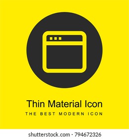 Browser bright yellow material minimal icon or logo design