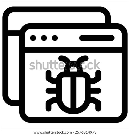Browser Bug Icon Element For Design