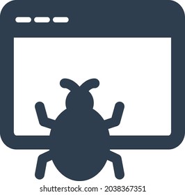 Browser Bug Isolated Vector icon which can easily modify or edit

