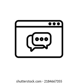 Browser, chat simple icon vector. Flat design.ai