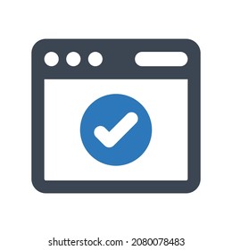 Browsercheck-Page-Symbol (Vektorgrafik)