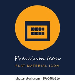 Símbolo circular del navegador material premium ui ux icono vector aislado en colores azul marino y naranja