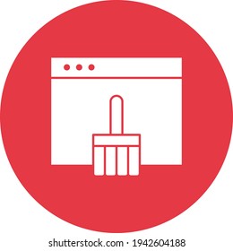 Browser. cleaner, clean, webpage icon vector image. Can also be used for internet security. Suitable for use on web apps, mobile apps and print media.