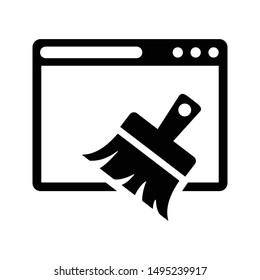 Browser cleaner, cleanup, broom icon