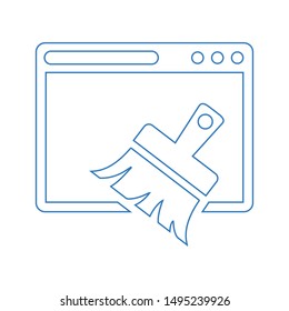 Browser cleaner, cleanup, broom icon