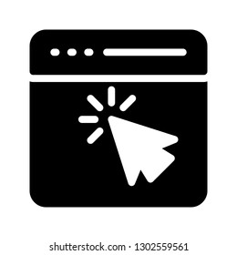 browser click glyph icon