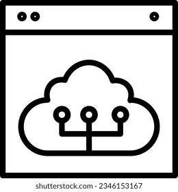 Browser Cloud Database Outline Icon