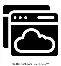 Browser Cloud Icon Element For Design