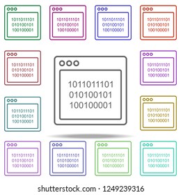 browser code search webpage icon. Elements of browser in multi color style icons. Simple icon for websites, web design, mobile app, info graphics