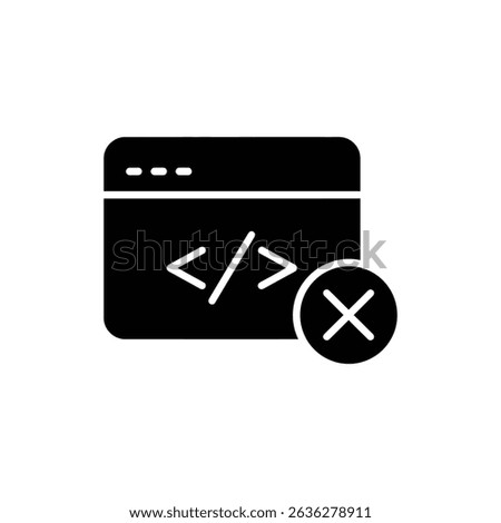 Browser with code slash symbol representing web development and programming
