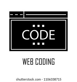 browser coding icon. Element of Web Development for mobile concept and web apps. Detailed browser coding icon can be used for web and mobile. Premium icon on white background