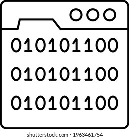 Browser Compiler Vector Icon Design, Software and web development symbol on white background, Computer Programming and Coding stock illustration, Binary Manager Sign, Web Assembly Concept