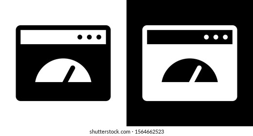 Browser Console. Glyph Icon in White and Black Version.