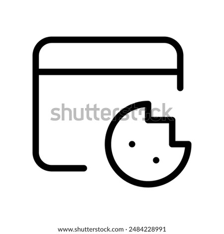 Browser cookie design in filled and outlined style