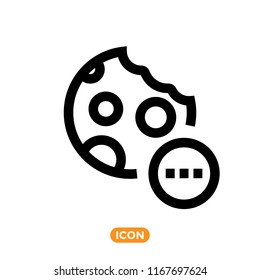 Browser Cookie Icon. Internet technologies Related Vector Symbol