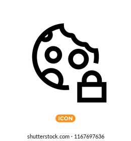 Browser Cookie Icon. Internet technologies Related Vector Symbol