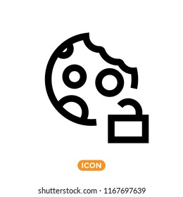 Browser Cookie Icon. Internet technologies Related Vector Symbol