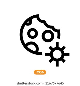 Browser Cookie Icon. Internet technologies Related Vector Symbol
