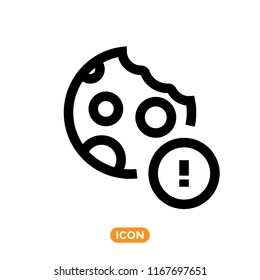 Browser Cookie Icon. Internet technologies Related Vector Symbol